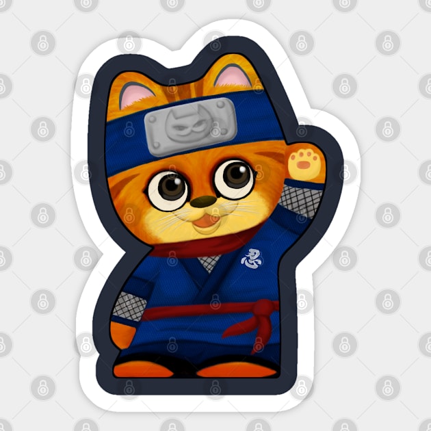 Roll calling - Ninja Sticker by zoneo